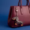 TFO Corrente universal para telemóvel com motivo dachshund, castanho, 150 cm, banda crossbody ajustável com patch de âncora