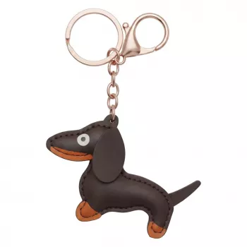 TFO Corrente universal para telemóvel com motivo dachshund, castanho, 150 cm, banda crossbody ajustável com patch de âncora
