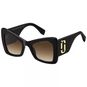 THE MARC JACOBS MARC761S807 Óculos de sol de mulher gatinho Preto acetato Cinzento degradê lente 52 mm