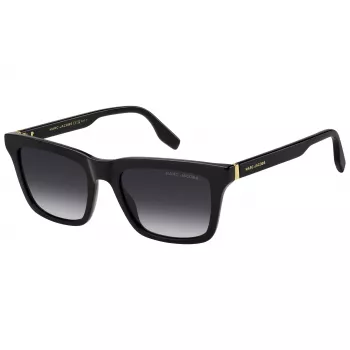 THE MARC JACOBS MARC846S807 Óculos de sol quadrados para homem - Armação de acetato preta, lentes de policarbonato cinzentas, proteção UV400