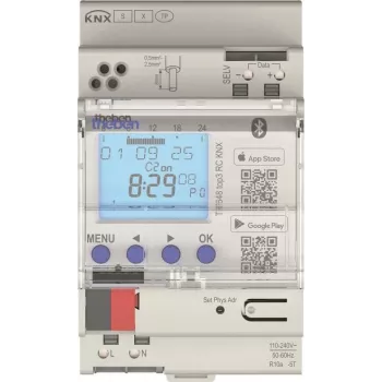 Temporizador anual Theben TR 648 top3 RC KNX, 2 canais, calha DIN, 16 A, GPS, astro, 800 programas 6489130