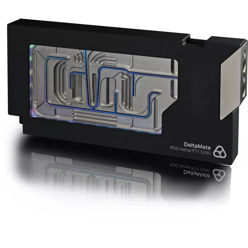 Thermal Grizzly DeltaMate Bloco de água para GPU para Astral RTX 5090, ARGB, com backplate - Acrílico, Preto