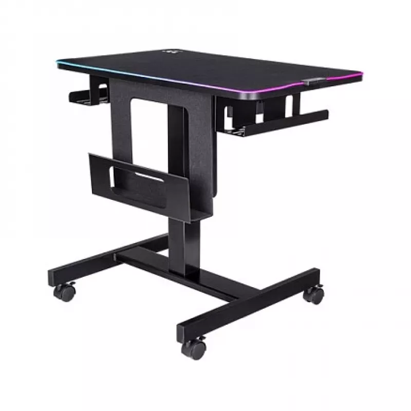 Secretária gaming elétrica Thermaltake CycleDesk 100 GGD, tampo em MDF, 800x500 mm, preta