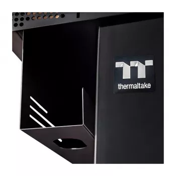 Thermaltake Level 20 Battle Station secretária gaming – estrutura em aço em Z, tampo em MDF com fibra de carbono, capacidade 100kg, preto
