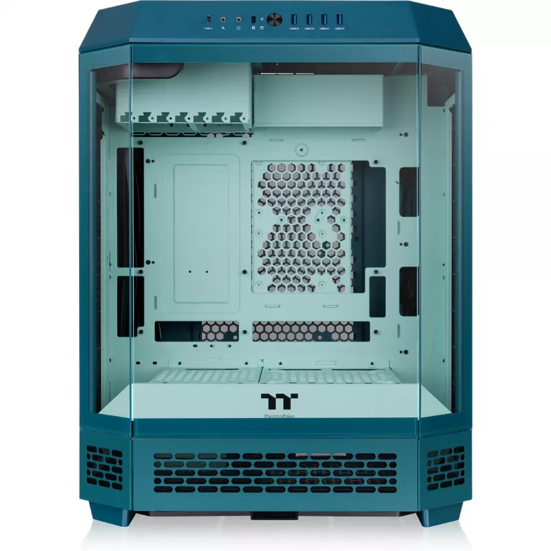 Caixa full tower Thermaltake The Tower 600 Transformative Teal, 3x vidro temperado, E-ATX, USB-C