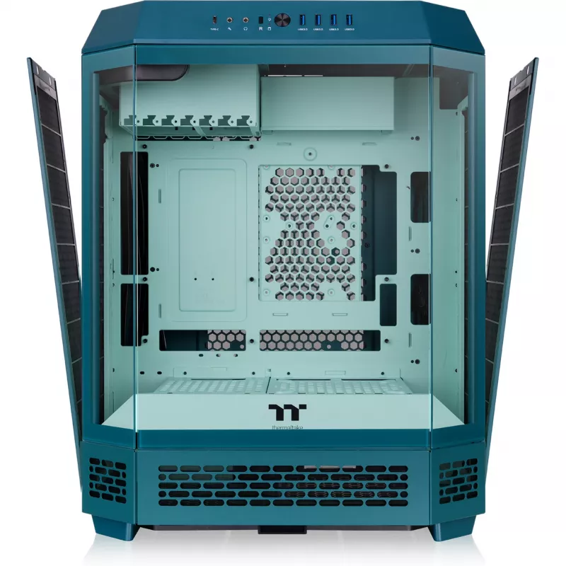Caixa full tower Thermaltake The Tower 600 Transformative Teal, 3x vidro temperado, E-ATX, USB-C