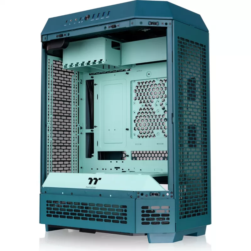 Caixa full tower Thermaltake The Tower 600 Transformative Teal, 3x vidro temperado, E-ATX, USB-C