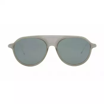Óculos de sol unissexo Thom Browne TB809BGRYSLV5 - armação cinzenta, lentes espelhadas prateadas, 55/18/145 mm