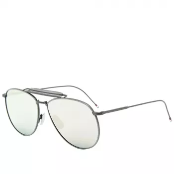 Thom Browne unissexo TB015LTDBLKGR óculos de sol aviador 62/15/144 mm