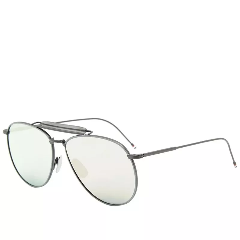 Thom Browne unissexo TB015LTDBLKGR óculos de sol aviador 62/15/144 mm