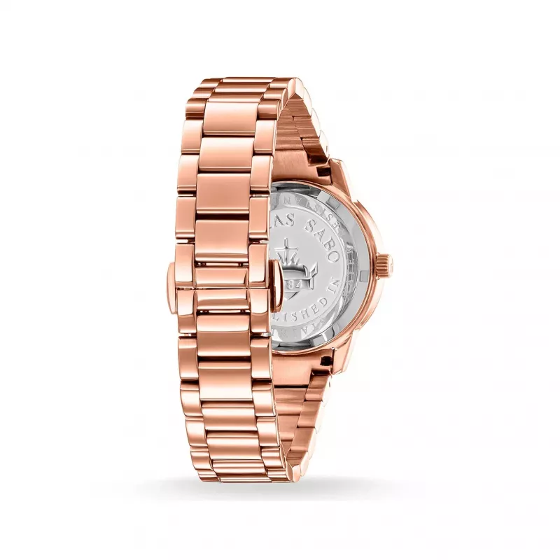 Relógio de mulher THOMAS SABO WA02152652093 33mm mesh em aço inoxidável tom ouro rosa