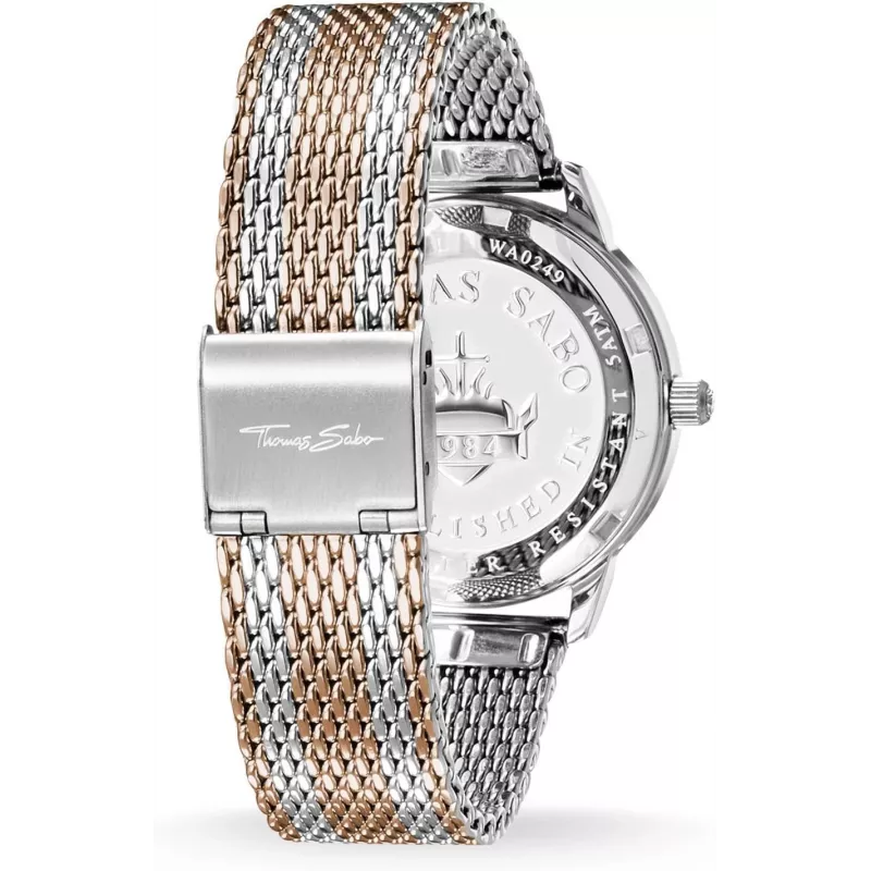 Relógio de mulher THOMAS SABO WA02732832013 - quartzo, aço inoxidável, mostrador prateado