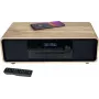 Thomson MIC300IBT Sistema micro-hi-fi 60W com Bluetooth, CD, rádio FM, USB, carregamento sem fios Qi - preto/madeira TH388657