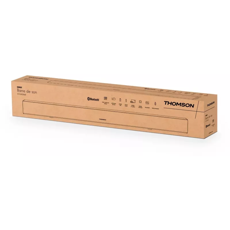 THOMSON SB180BT Barra de som Bluetooth (120W, 2.0 canais, preto)