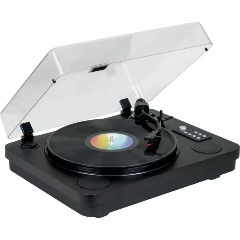 THOMSON TT650BT gira-discos com colunas integradas, gravação para USB, preto