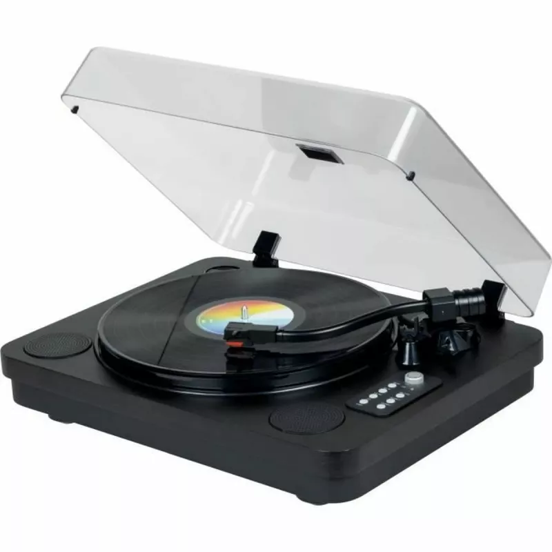 THOMSON TT650BT gira-discos com colunas integradas, gravação para USB, preto