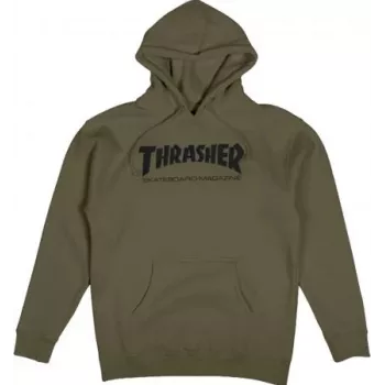 Hoodie Thrasher Skate Mag verde militar S