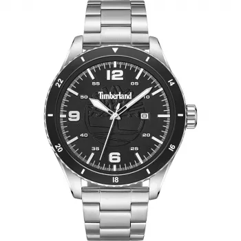 Timberland Relógio de homem de quartzo analógico TDWGH0010503 46mm caixa de aço inoxidável bracelete de pele castanha mostrador azul