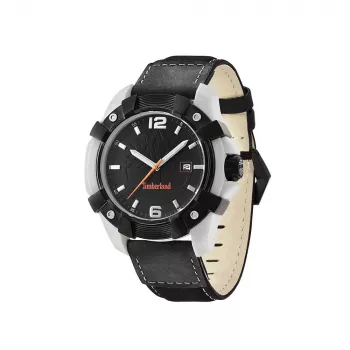 Relógio Timberland homem Chocorua quartzo analógico 44 mm caixa de aço inoxidável bracelete de pele castanha 13326JPGYB02B