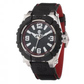 Relógio de homem Timberland Henniker II analógico de quartzo 45mm mostrador azul bracelete de pele castanha 13321JS-12PNN