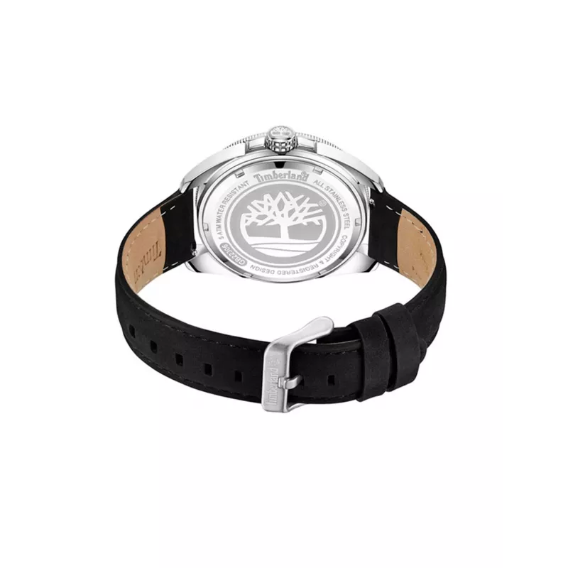 Timberland Relógio de homem Henniker quartzo analógico TDWGB2230603 44 mm preto aço inoxidável pele