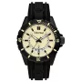 TIMBERLAND relógio de homem de quartzo Medford 46mm mostrador bege bracelete de silicone preta 15578JSB-14P