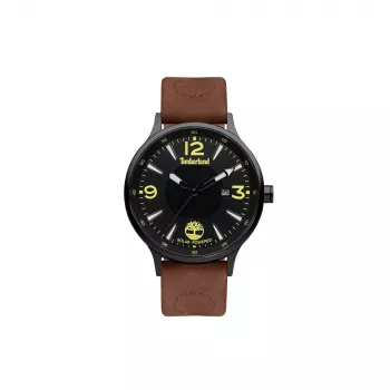 Timberland Relógio de quartzo analógico de homem TDWGA2100902 43 mm caixa de aço inoxidável bracelete de pele castanha