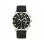 Relógio analógico de quartzo de homem Timberland TDWGC9001201 43 mm caixa de aço inoxidável mostrador preto bracelete de pele castanha