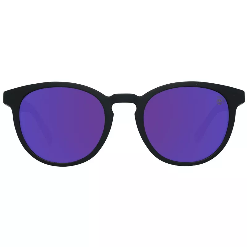 Timberland Homem TB9128-5305D Óculos de sol retangulares - armação preta mate, lentes verdes, 53 mm