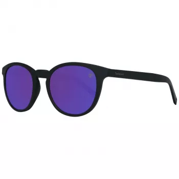 Timberland Homem TB9128-5305D Óculos de sol retangulares - armação preta mate, lentes verdes, 53 mm