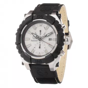 Relógio TIMBERLAND homem Henniker II 133317JS11NNN 45mm caixa em aço inoxidável mostrador preto bracelete de pele castanha quartzo