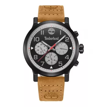 Relógio de homem Timberland Henniker II TDWGF0028902 46mm aço inoxidável pele castanha
