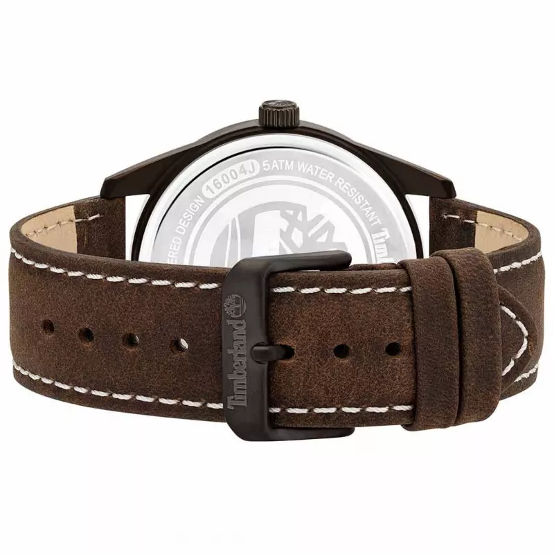 Relógio de homem TIMBERLAND TBL16004JYU03 43mm mostrador azul bracelete de pele castanho
