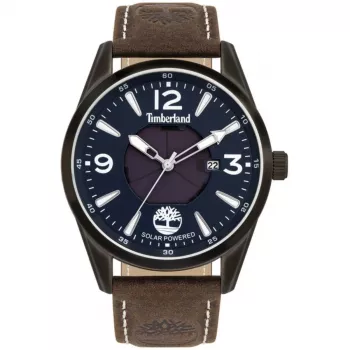 Relógio de homem TIMBERLAND TBL16004JYU03 43mm mostrador azul bracelete de pele castanho