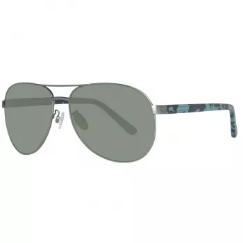 Óculos de sol Timberland homem TB9086-6209D polarizados - armação preta mate, lentes verdes