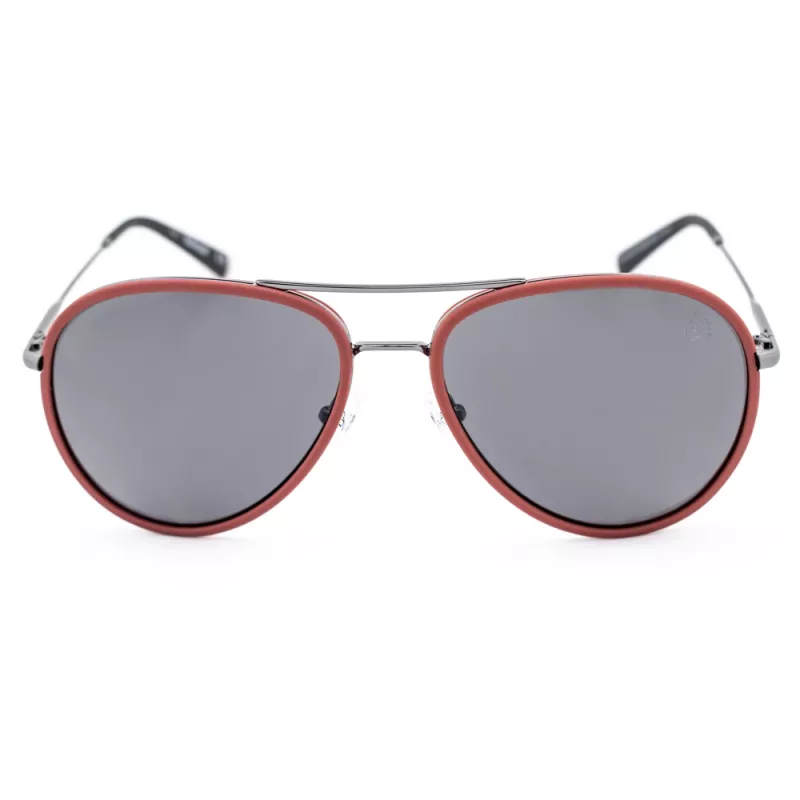 Óculos de sol unissexo TIMBERLAND TB9118-6068D - armação retangular Havana polarizada lentes castanhas