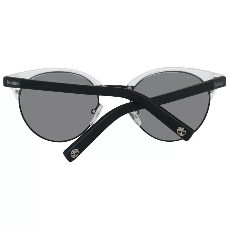 Óculos de sol Timberland TB9147-4926D para mulher armação retangular em acetato Havana escuro lente castanha 49 mm