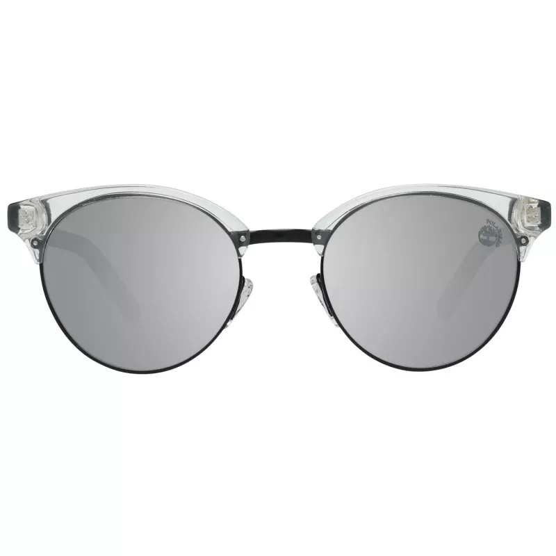 Óculos de sol Timberland TB9147-4926D para mulher armação retangular em acetato Havana escuro lente castanha 49 mm