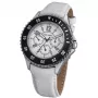 TIME FORCE senhora TF3300L02 40mm relógio analógico de quartzo bracelete de couro branca