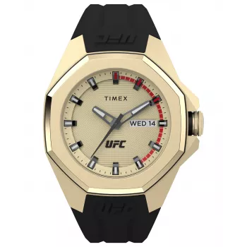 Relógio de homem TIMEX Expedition North Field Post Solar TW2V57100 44mm com mostrador preto e bracelete de pele ecológica