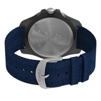 TIMEX relógio de homem Expedition North Field Post Solar TW2V40300 – 46 mm aço inoxidável, mostrador verde, bracelete de couro castanho, quartzo solar