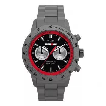 Relógio Timex de homem TW2Y02000 Expedition North Field Post Solar 44mm - mostrador preto e bracelete de tecido ecológico