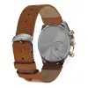 Timex TW2W64400 Relógio de pulso de campo para homem 42mm mostrador preto bracelete de pele castanha