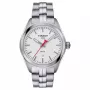 Relógio de mulher TISSOT T-Classic PR 100 33mm aço inoxidável mostrador prateado