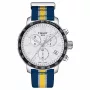 TISSOT T-Sport Chrono XL Classic relógio de homem 42mm bracelete de pele castanha mostrador prateado T09541717372