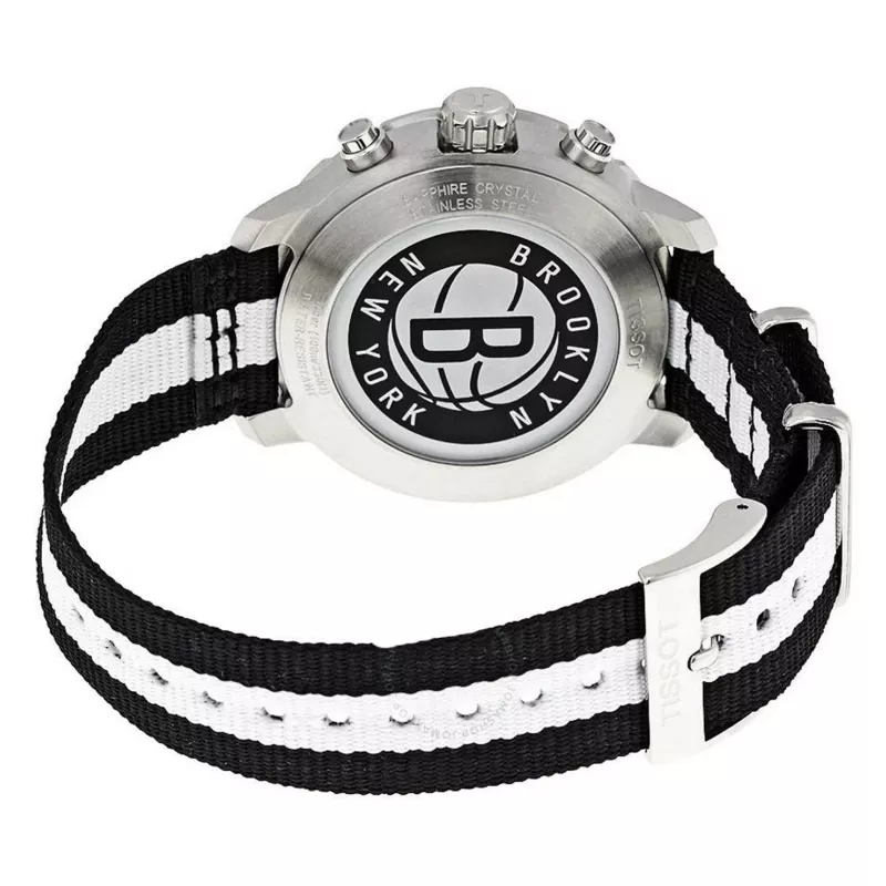 Relógio cronógrafo TISSOT T-Sport PRC 200 42mm com bracelete de borracha azul T095417170371