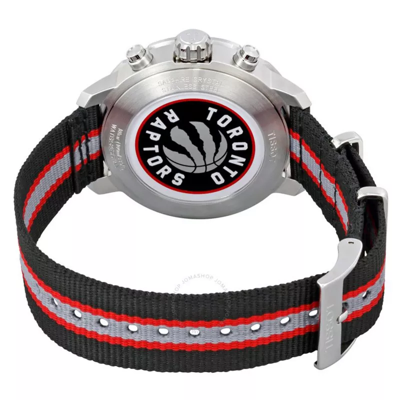 Relógio cronógrafo de quartzo suíço de homem TISSOT T-Sport PRC 200 42mm aço inoxidável mostrador preto