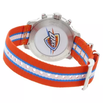 Relógio TISSOT T-Sport Quickster de homem cronógrafo suíço de quartzo 42mm mostrador branco bracelete de silicone branca T09547170371