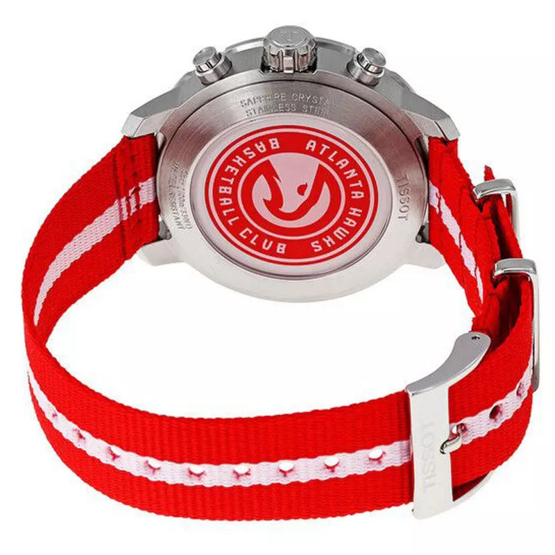 TISSOT T-Sport Quickster relógio de homem T0954177037 42mm Swiss Quarz cronógrafo mostrador preto bracelete NATO