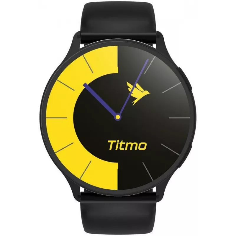 Smartwatch TITMO O-200 com 1,32 polegadas AMOLED, GPS, Bluetooth 5.0, medição de frequência cardíaca, IP68 - Preto